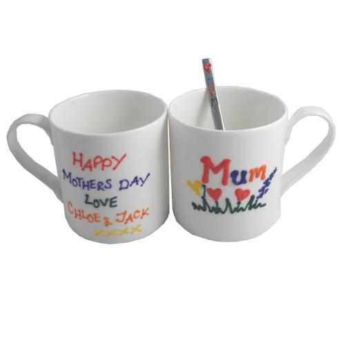 Mum China Mug and Spoon: Gift Set