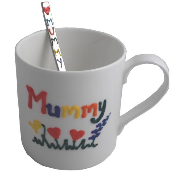 Mummy China Mug and Spoon: Gift Set