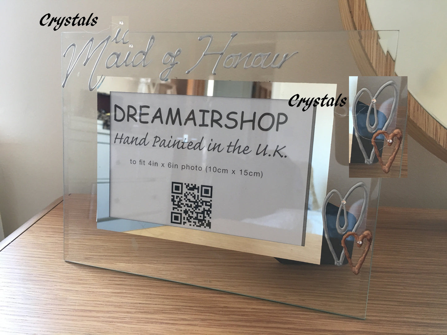 Maid of Honour Gift Photo: Frame Land (Silver) with Crystals