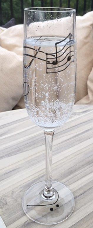 Music Gift Fluted Champagne Glass: