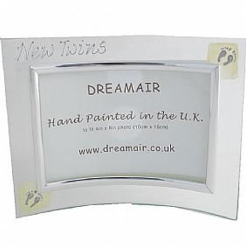 New Twins Gift Photo Frame: (Land)Cream