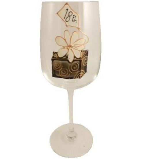 18th Birthday Wine Glass Birthday Box
