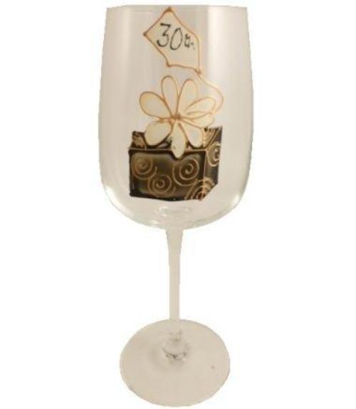 30th Birthday Wine Glass Birthday Box