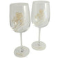 30th Wedding Anniversary Wine Glasses Flower