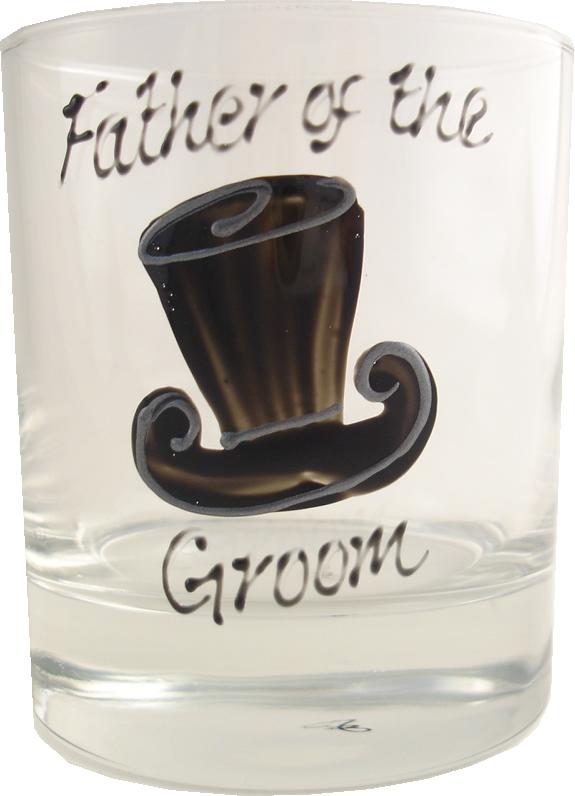 Father of Groom Whisky Glass (Top Hat)