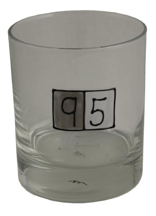 95th Birthday Whisky Glass Grey Sq