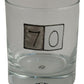 70th Birthday Whisky Glass Grey Sq