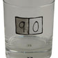 90th Birthday Whisky Glass Grey Sq