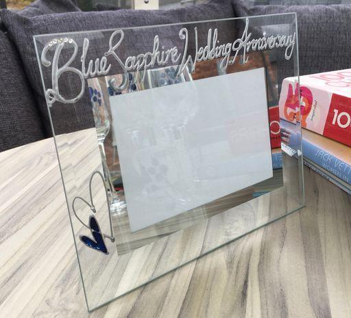 Blue Sapphire (65th) Wedding Anniversary Photo: Frame Landscape (Milestone)