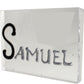 Personalised Gift Rectangle Art Block: Black/Silver