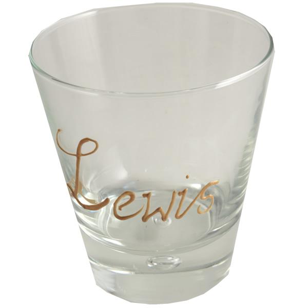 Personalised Wording Gift Whisky Glass: (Gold)