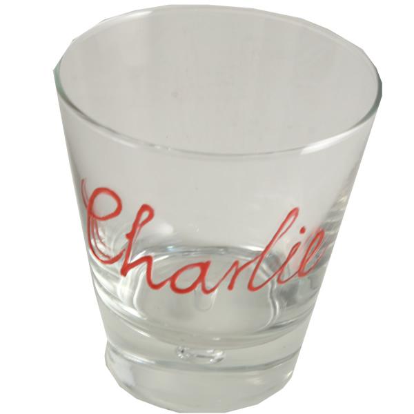 Personalised Wording Gift Whisky Glass: (Red)