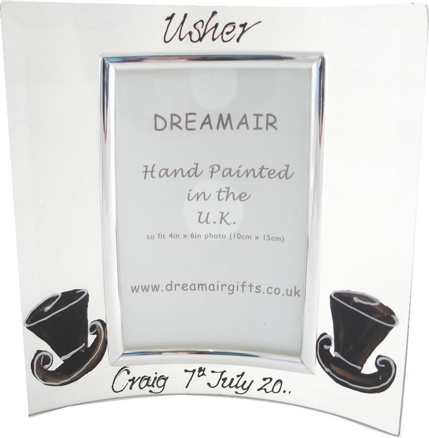 Personalised Usher Photo Frame (Top Hat)