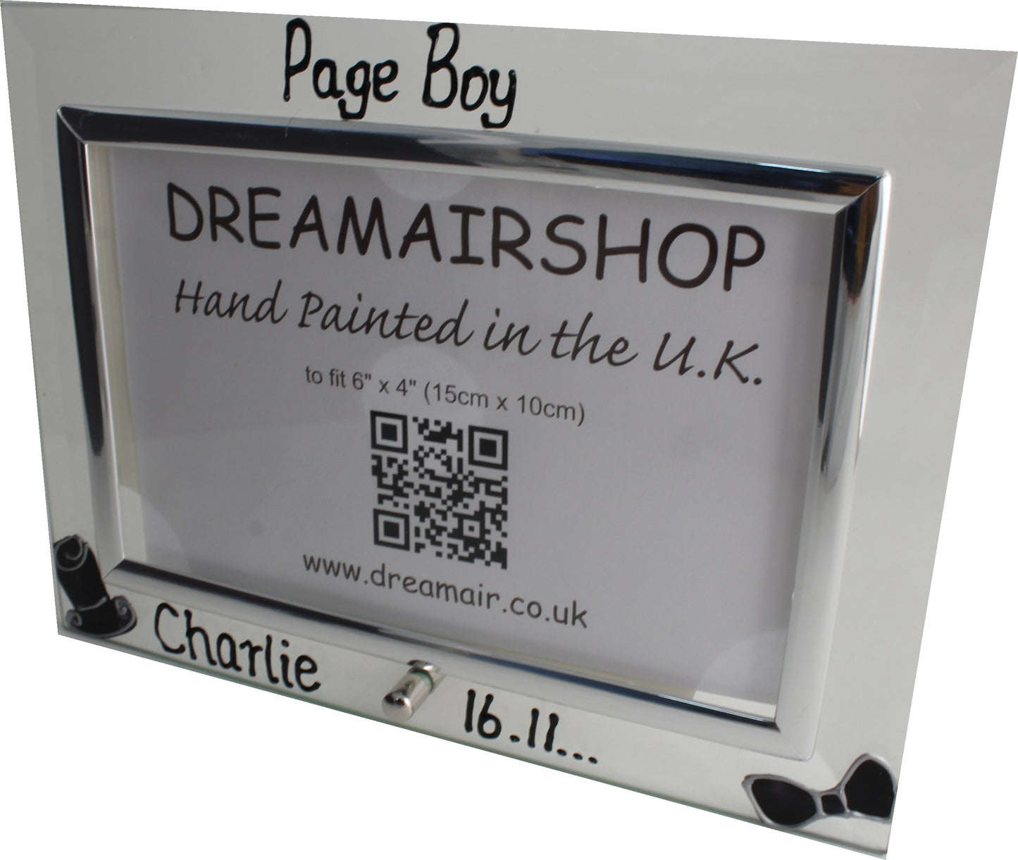 Page Boy Gift Photo Frame: Land (Top Hat)