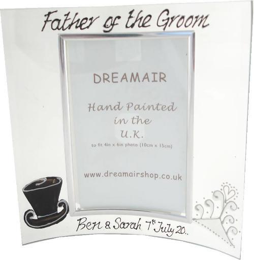 Personalised Father of the Groom Photo Frame Port (Hat & Tiara)