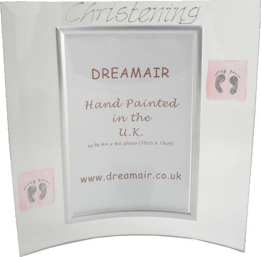 Christening Photo Frame Port (Pink Feet)