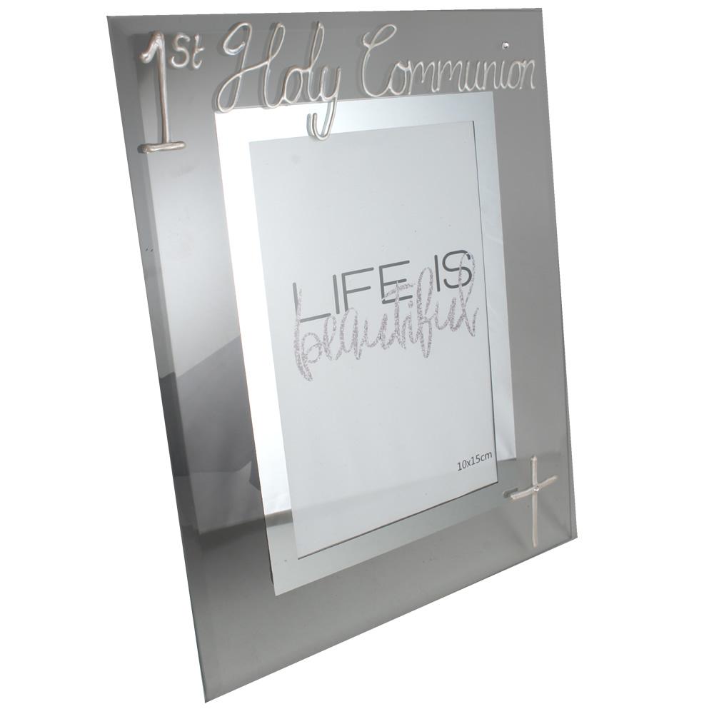 1st Holy Communion Gift Photo: Frame Portrait with crystals
