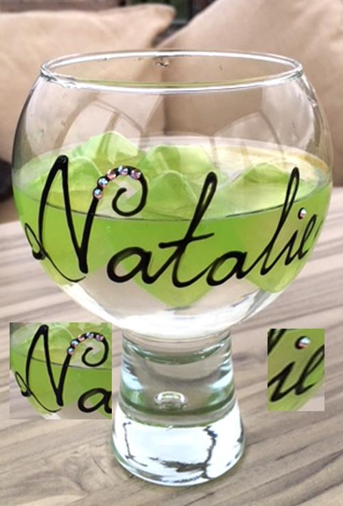 Crystal Gift Name Gin Glasses