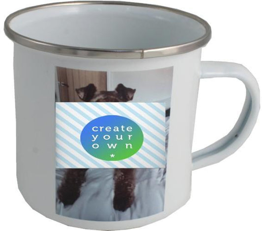 Personalised/ Customized Photo Enamel Mug: