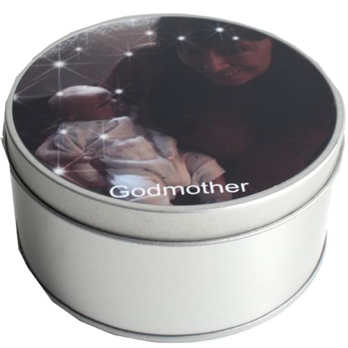 Personalised/Customized Gift Photo Round Tin: