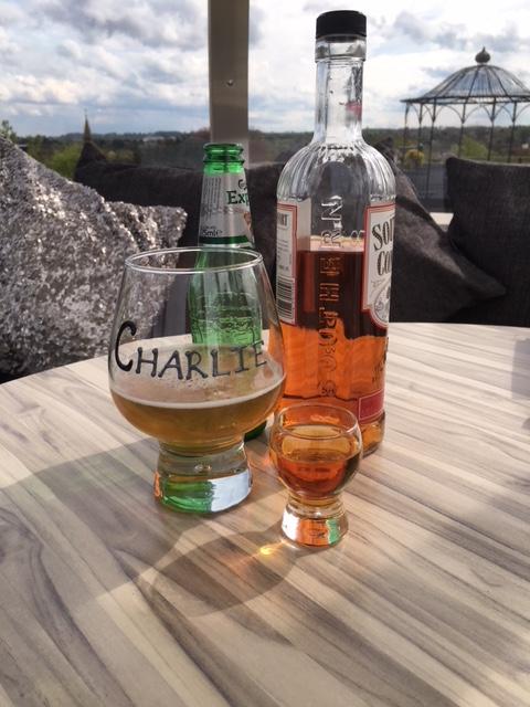Personalised Gift Bubble Beer Glass: Blk/Sil
