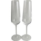 Titanium Crystal Champagne/Flute Glass: Set 2