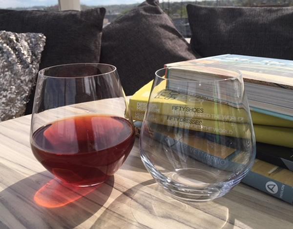 Titanium Crystal Stemless Red Wine: Glass/Tumbler Set 2