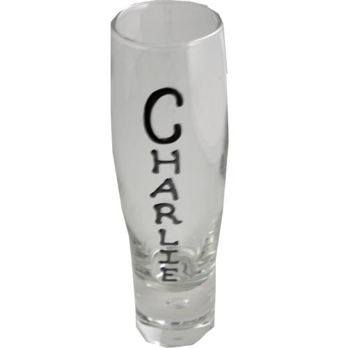 Personalised Bubble Champagne/Prosecco Flute Glass: Blk/Sil