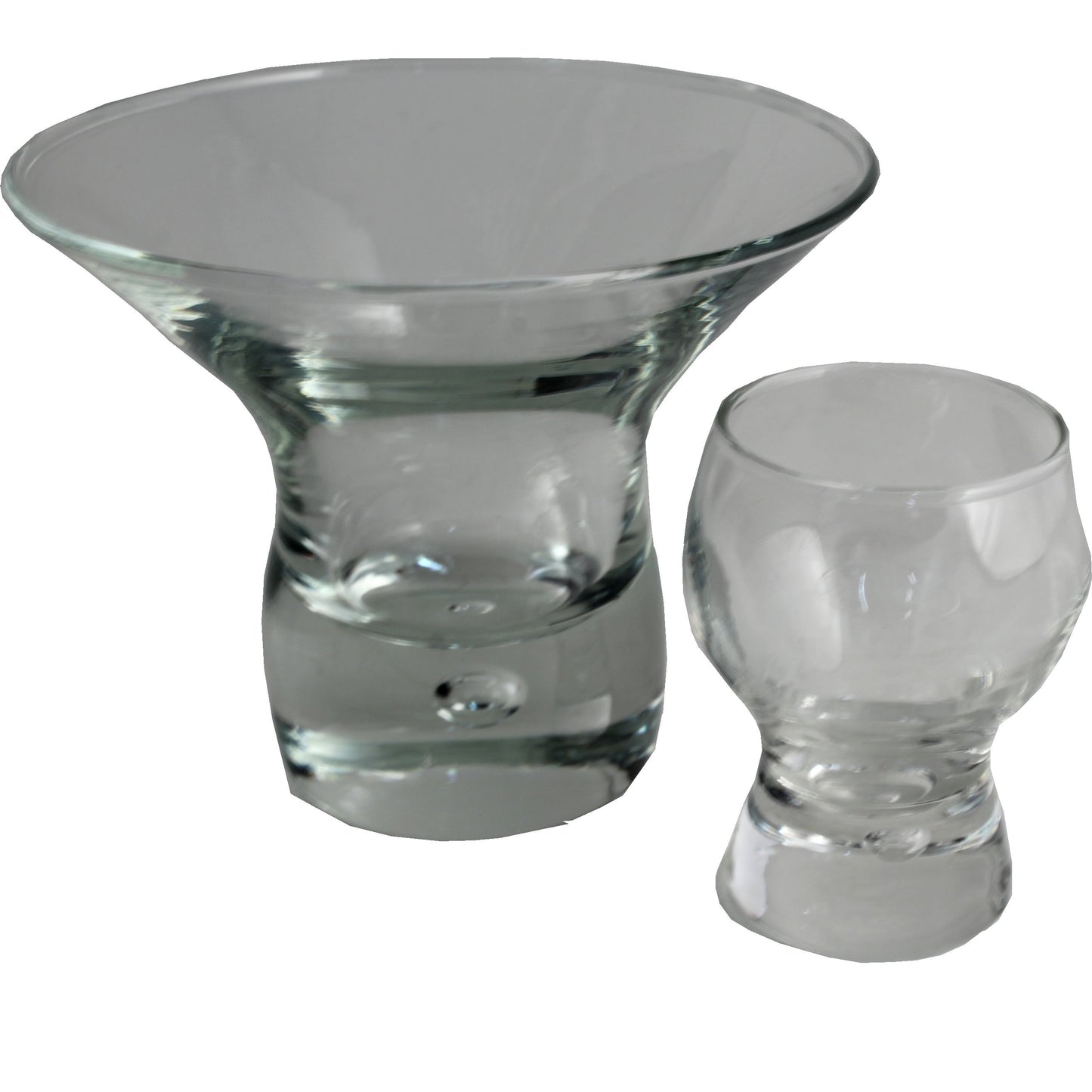 Cocktail and Shot Glass Set: (Pair)