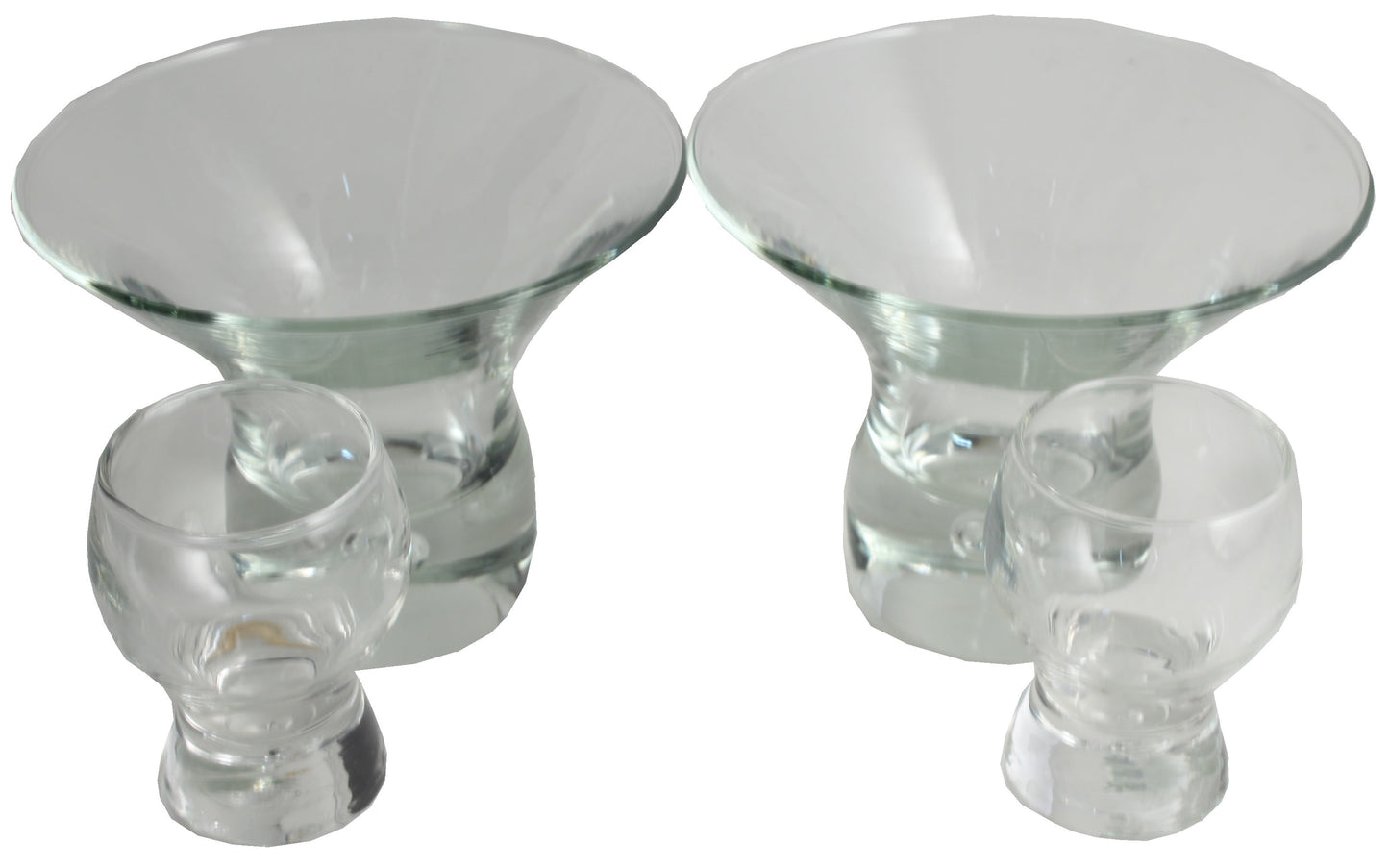 Cocktail and Shot Glass Set: (Pair)