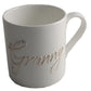 Personalised Gift Tea/Coffee China Mug with crystals (Pearl) Fine Bone China 