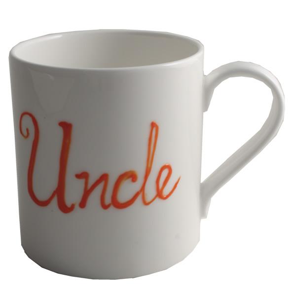 Personalised Gift China Tea/Coffee Mug: with crystals (Orange) Fine Bone China