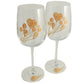 35th Wedding Anniversary Wine Glasses Flower
