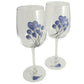 20th Wedding Anniversary Wine Glasses Flower