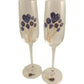 45th Wedding Anniversary Champagne Glasses Flower