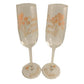 Personalised 35th Wedding Anniversary Champagne Glasses Flower