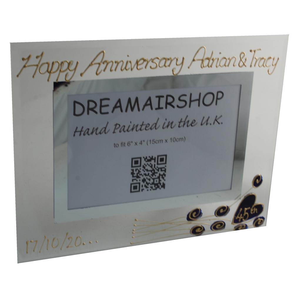 Personalised 45th Anniversary Photo Frame Flower