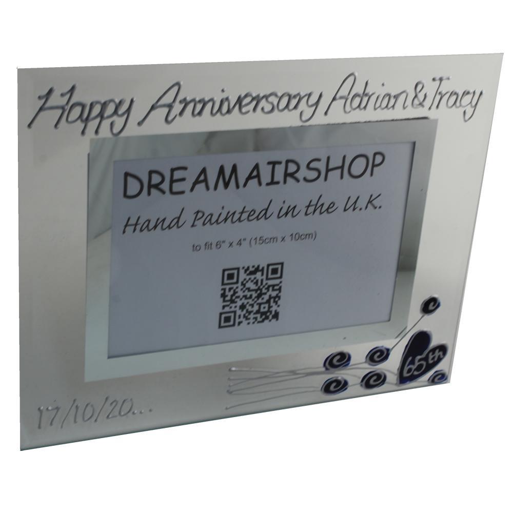 Personalised 65th Anniversary Photo Frame Flower