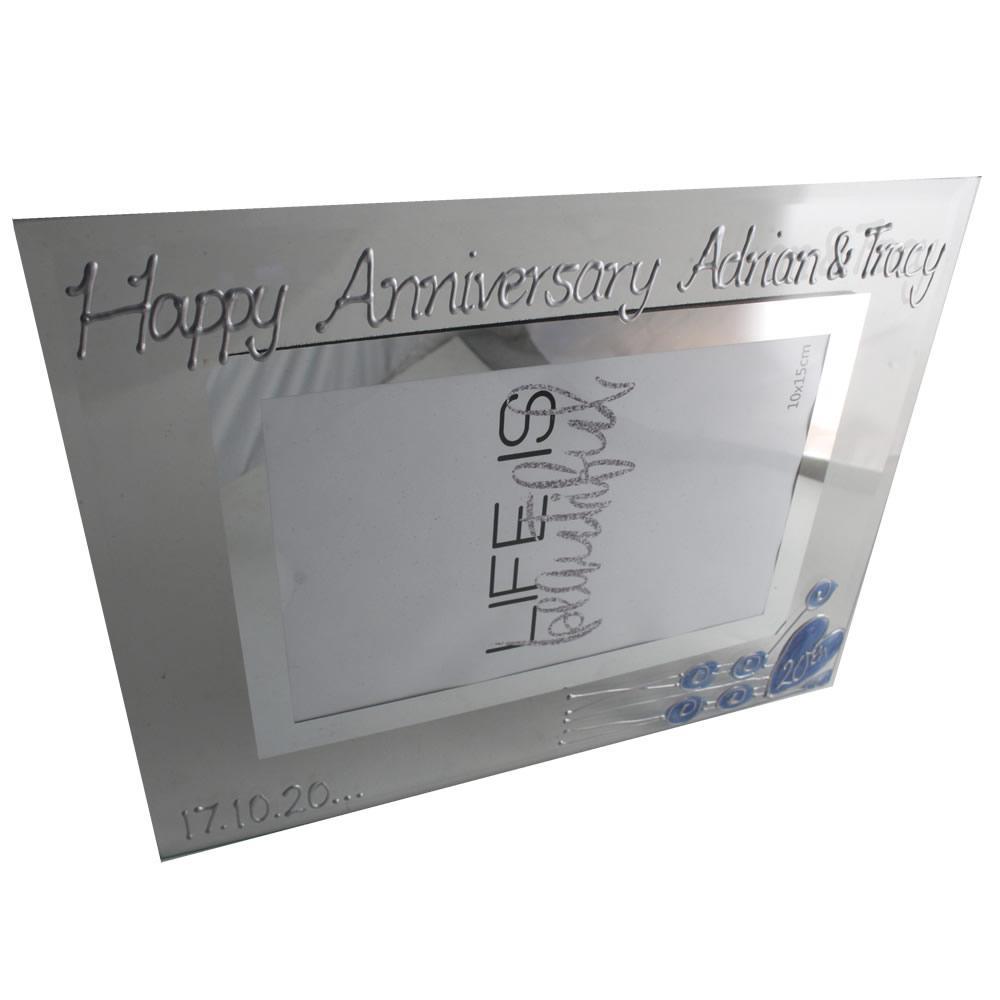 Personalised 20th Anniversary Photo Frame Flower