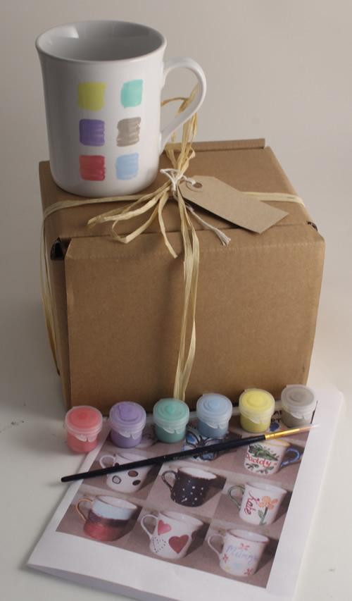 Paint Your Own Gift Mugs: with Gift Tag