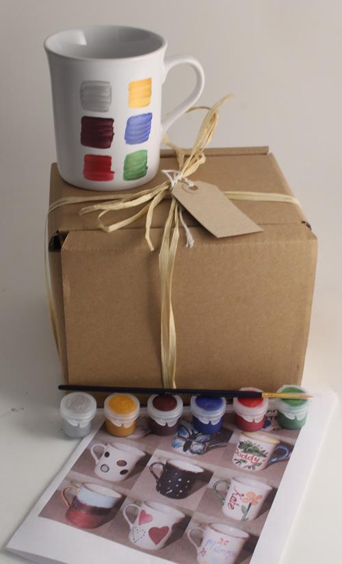 Paint Your Own Gift Mugs: with Gift Tag