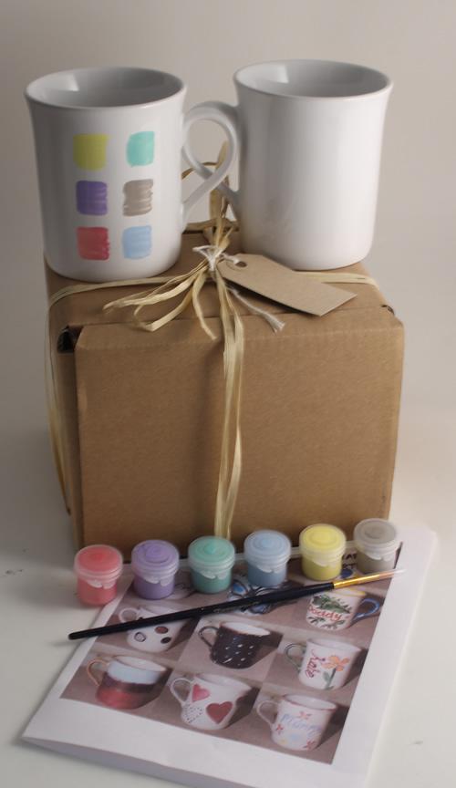 Paint Your Own Gift Mugs: with Gift Tag