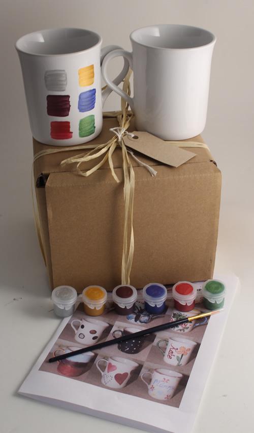Paint Your Own Gift Mugs: with Gift Tag