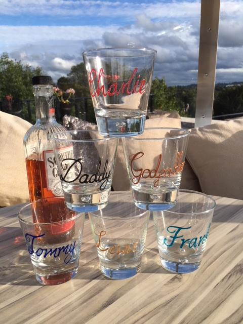 Personalised Wording Gift Whisky Glass: (Gold)