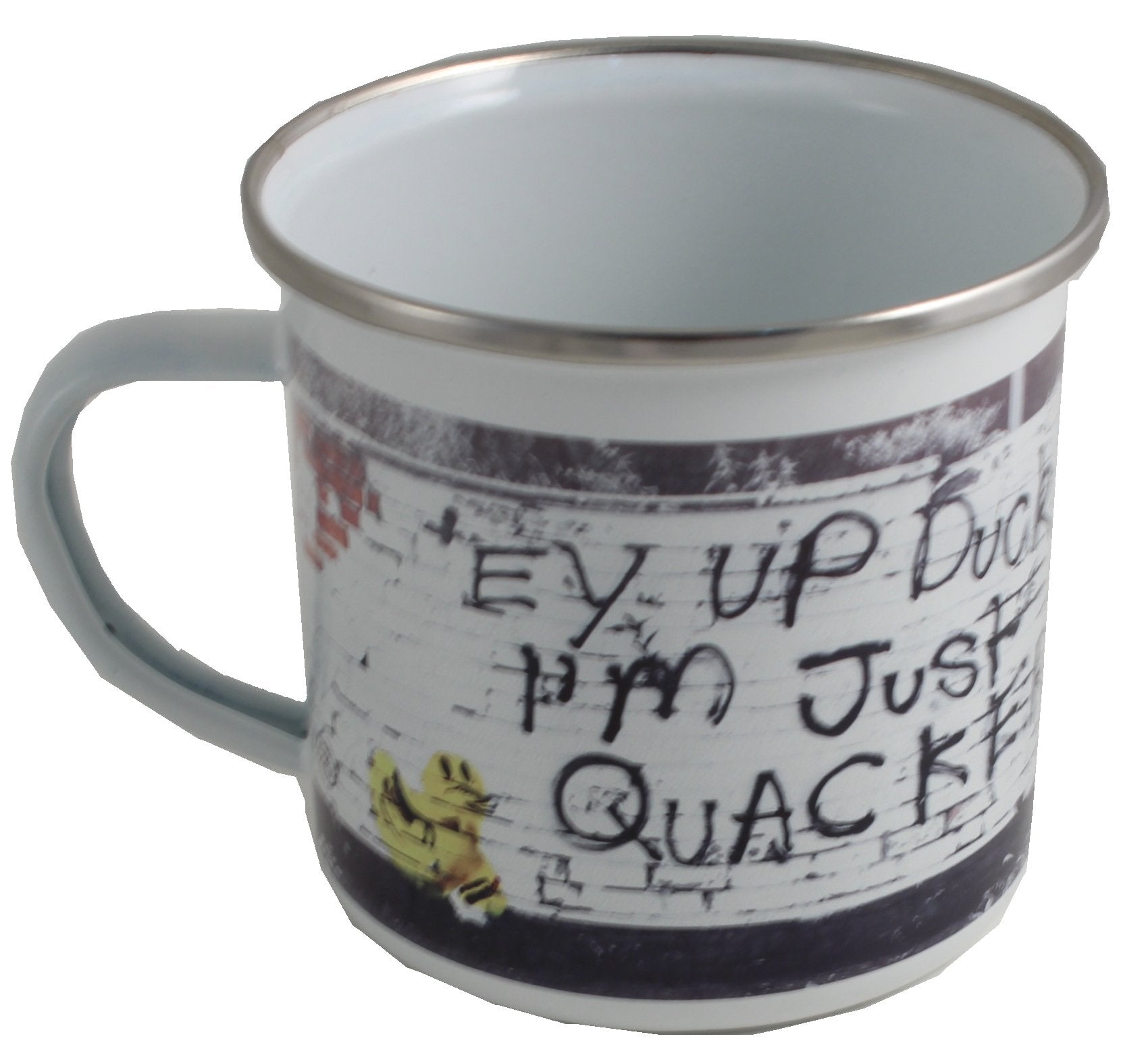 Quackers About You Enamel Mug Back