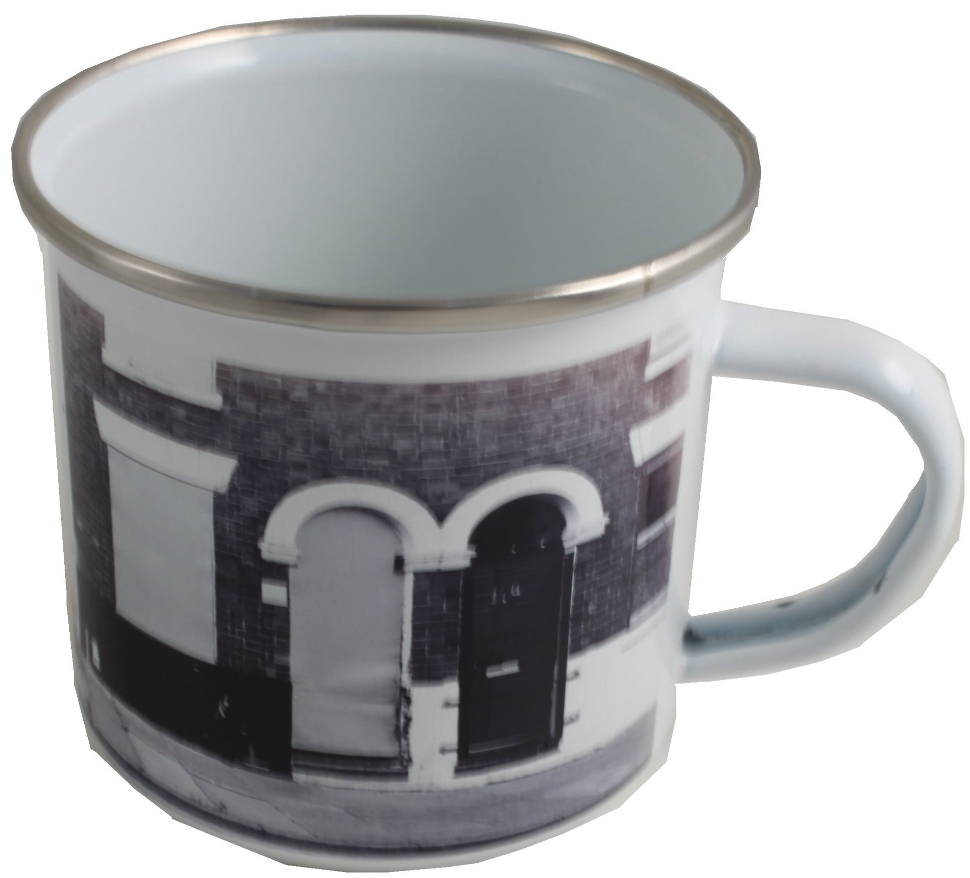 Red Sofa Enamel Mug Front