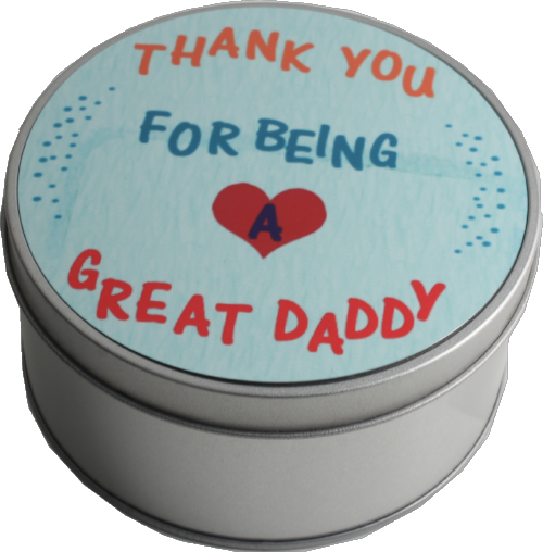 Daddy Gift Round Shaped Tin: