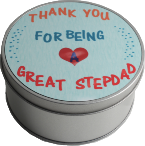 Stepdad Round Shaped Tin 