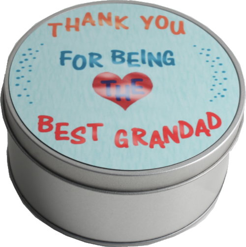 Grandad Gift Round Shaped Tin: