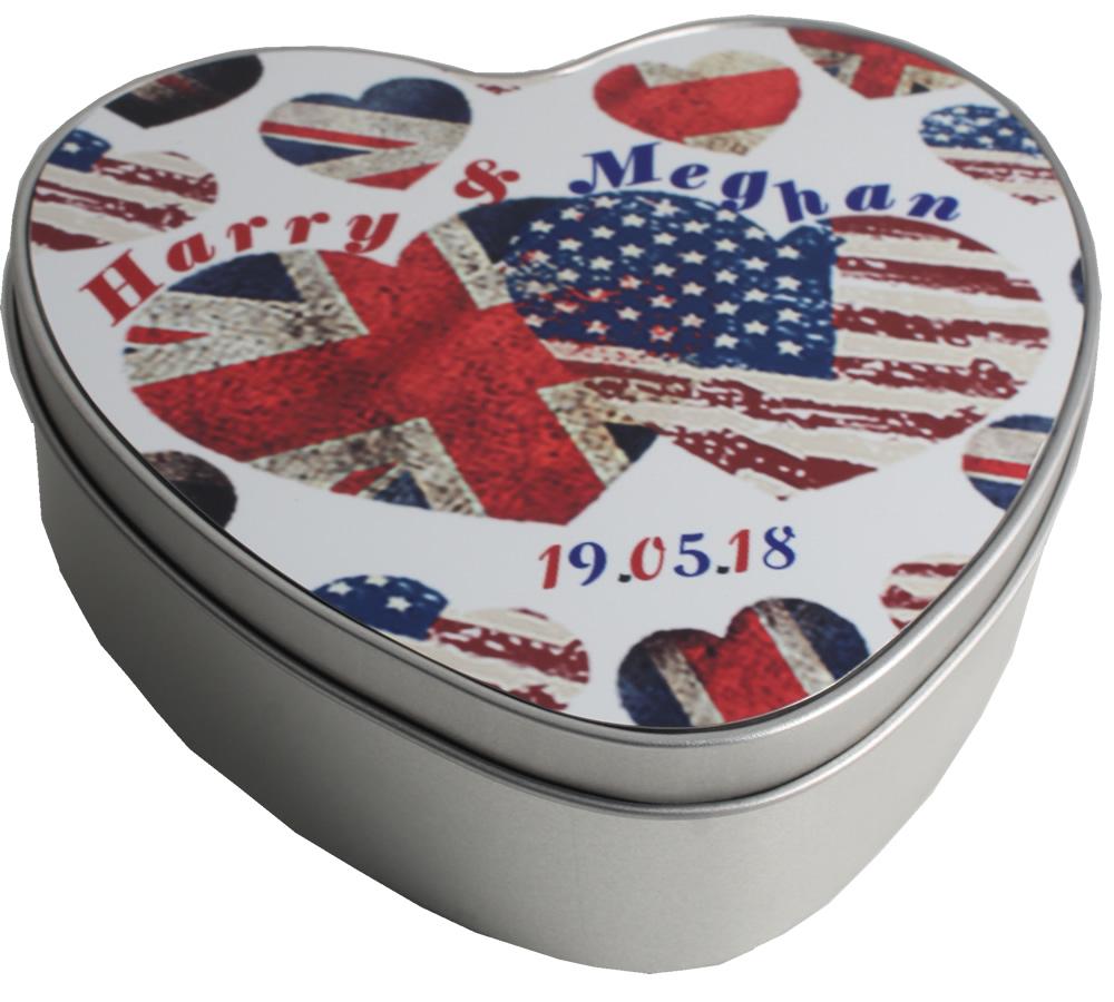 Royal Wedding Heart Shaped Tin: (Harry & Meghan)